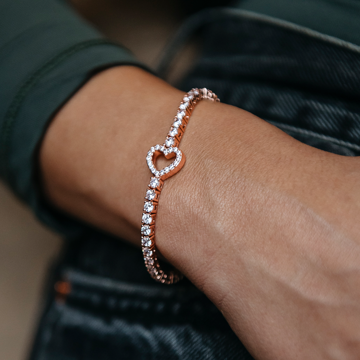 Heart Symbol Oval Rose Gold Plated cheapest Bracelet, Personality Stackable Stainless Steel Bracelet, Friendship Bracelet, Gift Women Men - BBN41A87