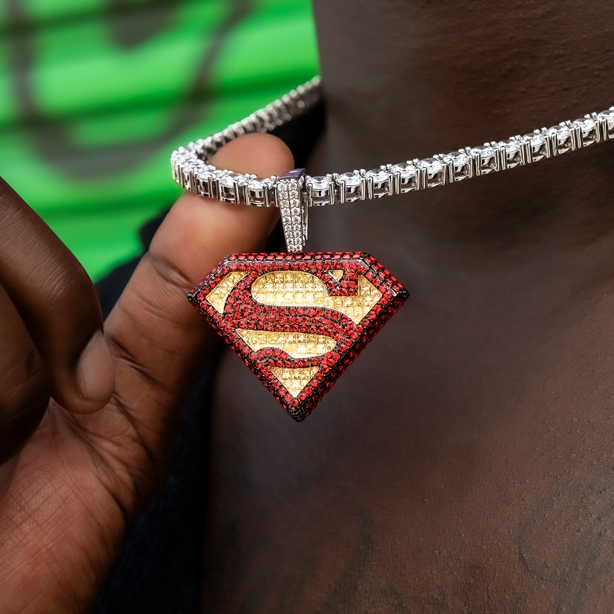 Superman Pendant & sale Necklace