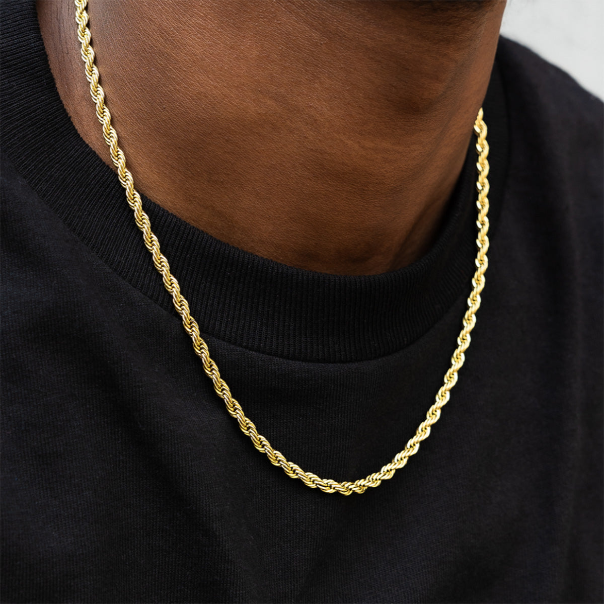 White Gold Rope Chain newest (4mm) -14k White Gold Plated. 20”