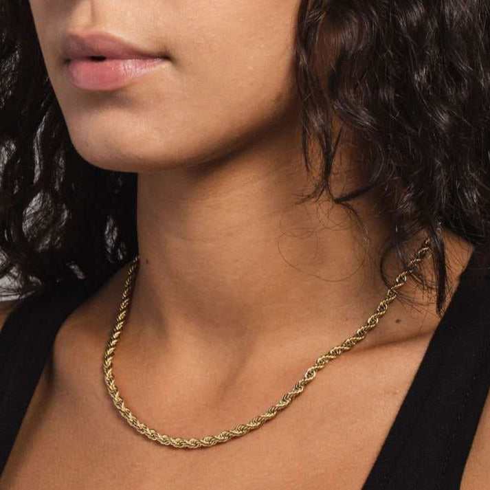 Solid Gold Rope Chain (4mm) – The GLD Shop