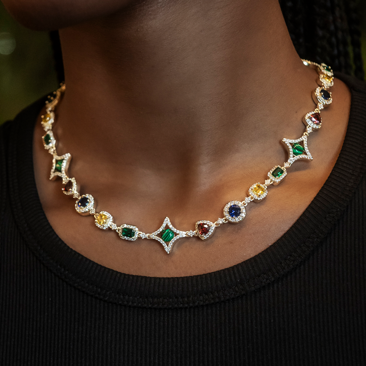 Colored Gemstone Necklace – The GLD Shop