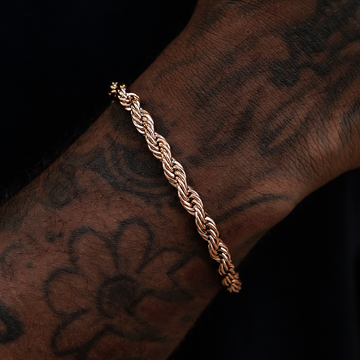 Rope Bracelet in Rose Gold- 6mm