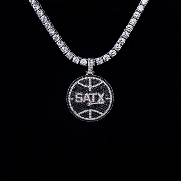 San Antonio Spurs Official NBA SATX Logo Pendant