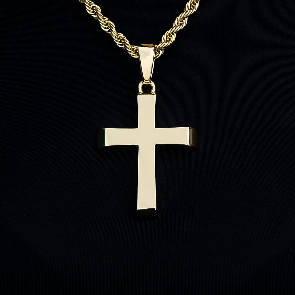 Gld diamond cross retailer with yellow gold pendant NEW