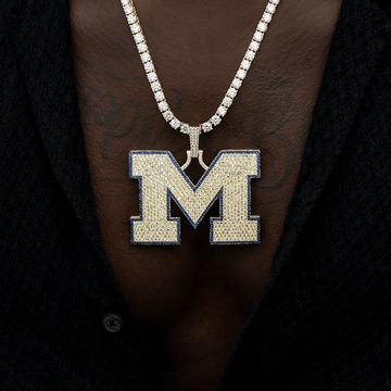 Large University of Michigan Wolverines Official NCAA Logo Pendant