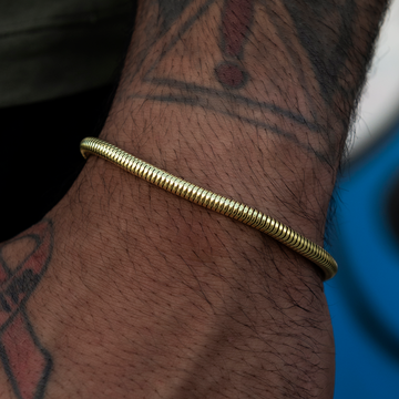 Snake Chain Bracelet in Yellow Gold- 4mm