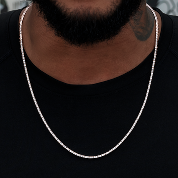 Diamond Tennis Chain in Rose Gold- 2mm