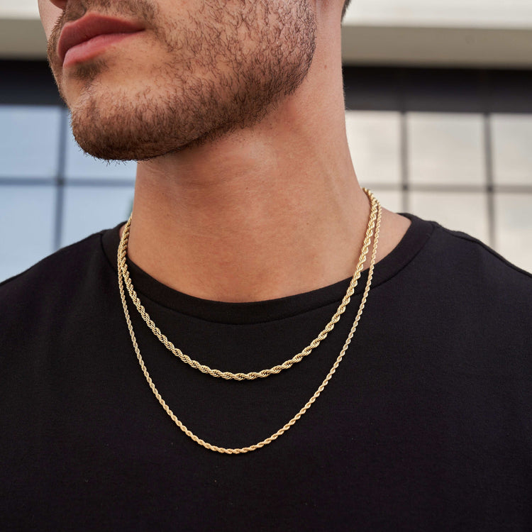 GLD 18k Gold Rope Chain hot