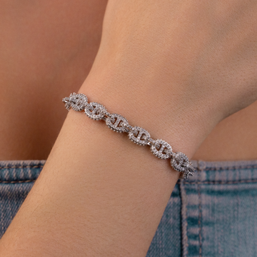 Micro Valentina Bracelet in White Gold