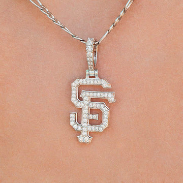 San Francisco Giants Micro Pendant in White Gold