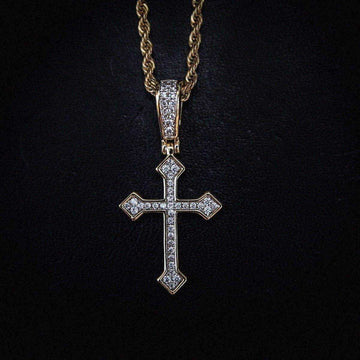 Solid Gold Iced Celtic Cross