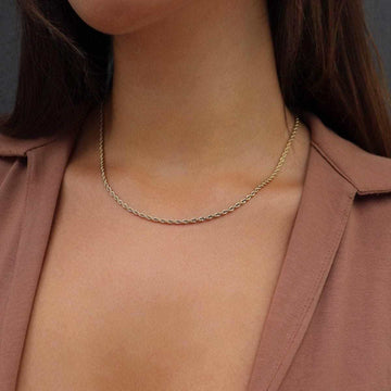 18k Vermeil Rope Necklace - 2mm